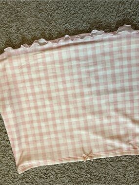 Pink Gingham Tube Top